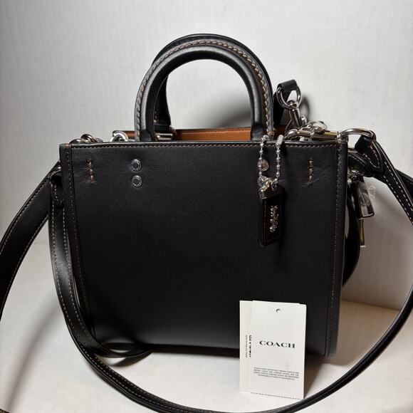 Coach Handbags - Coach Rogue 20 Black Glovetanned Leather Satchel Top Handle W/ Tags & Dust Bag